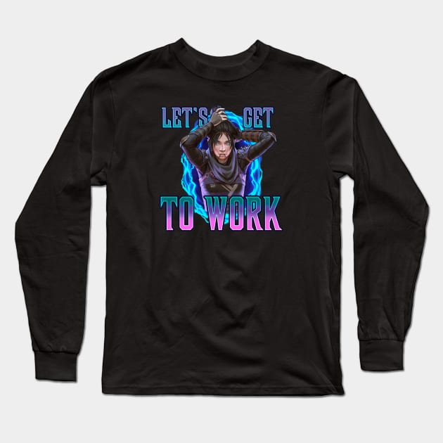 Wraith - Let's Get To Work Long Sleeve T-Shirt by Paul Draw